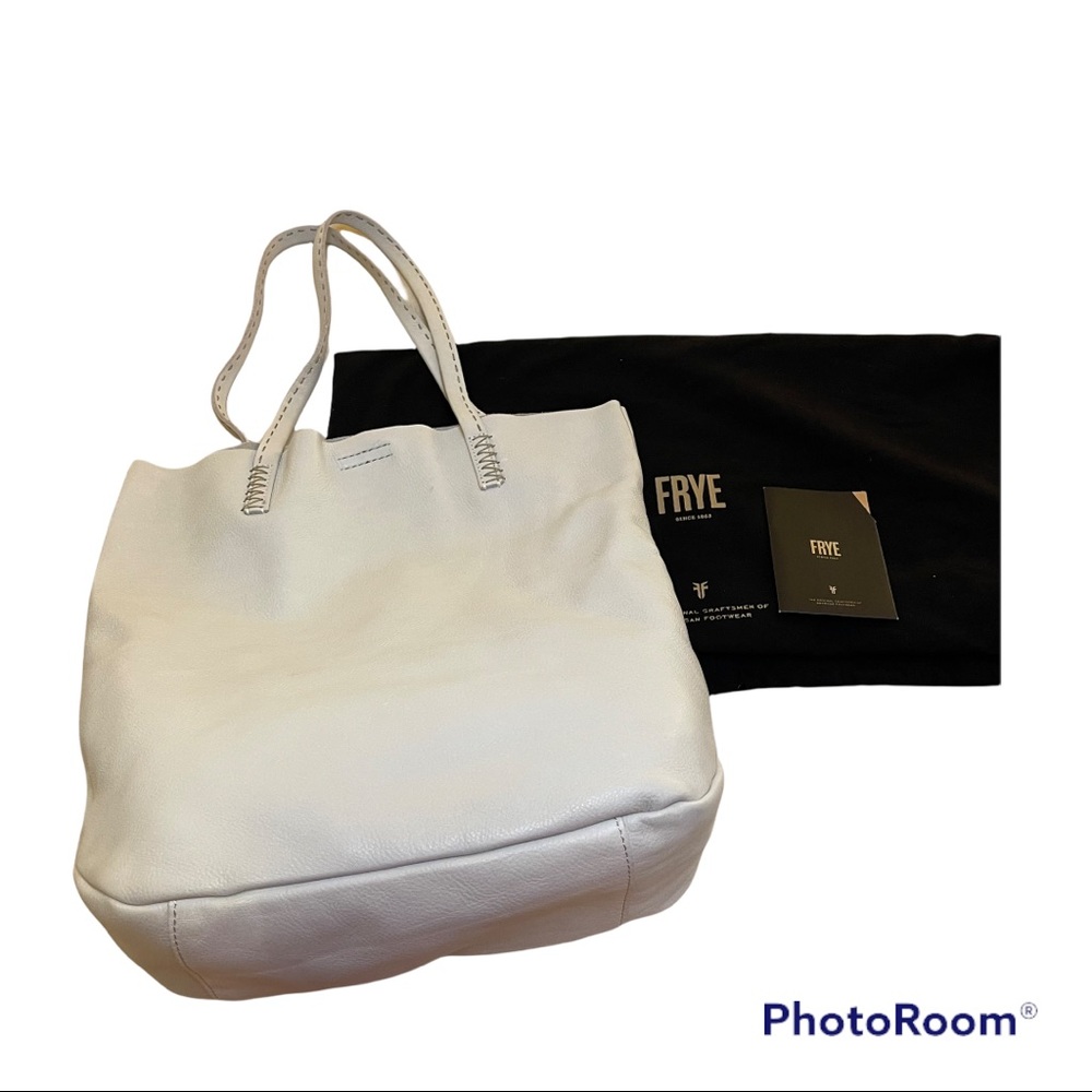 Frye Naomi Pickstitch White Tote